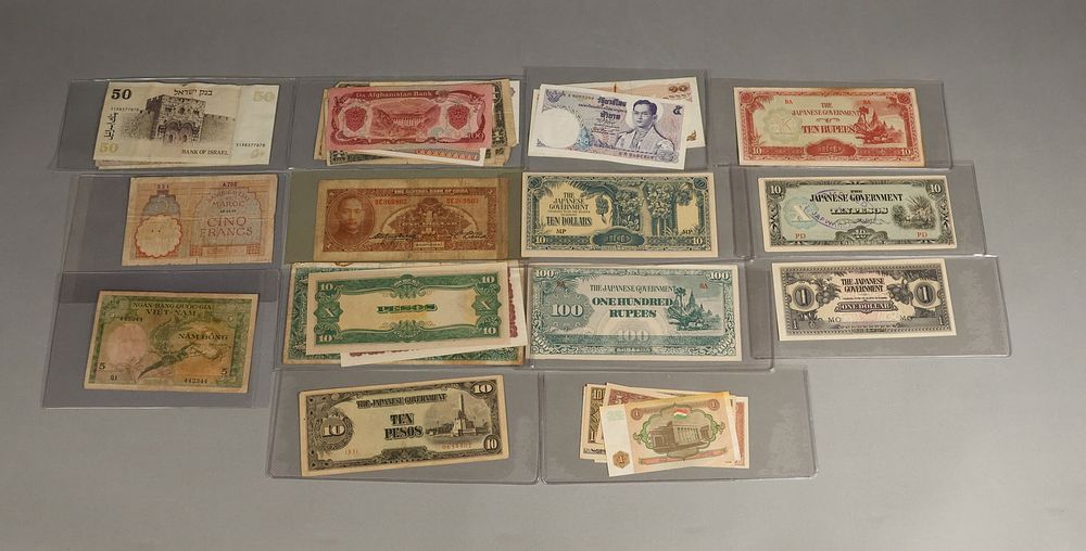 Lot 264: 37 Asian And African Bank Notes