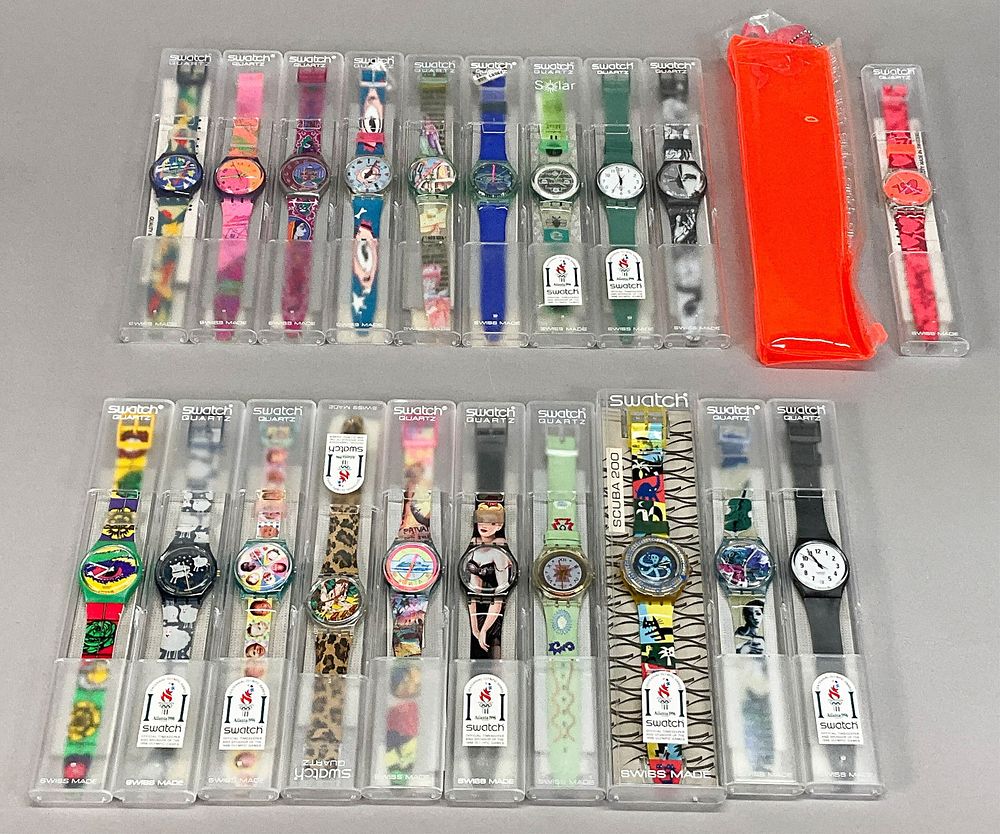 Lot 333: 20 Vintage Swatch Watches Gent, Scuba