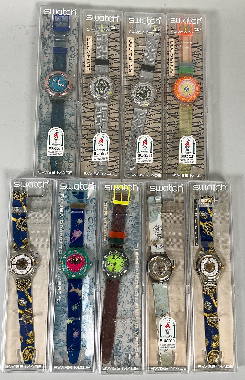 Lot 339: 10 Vintage Swatch Watches Scuba 200