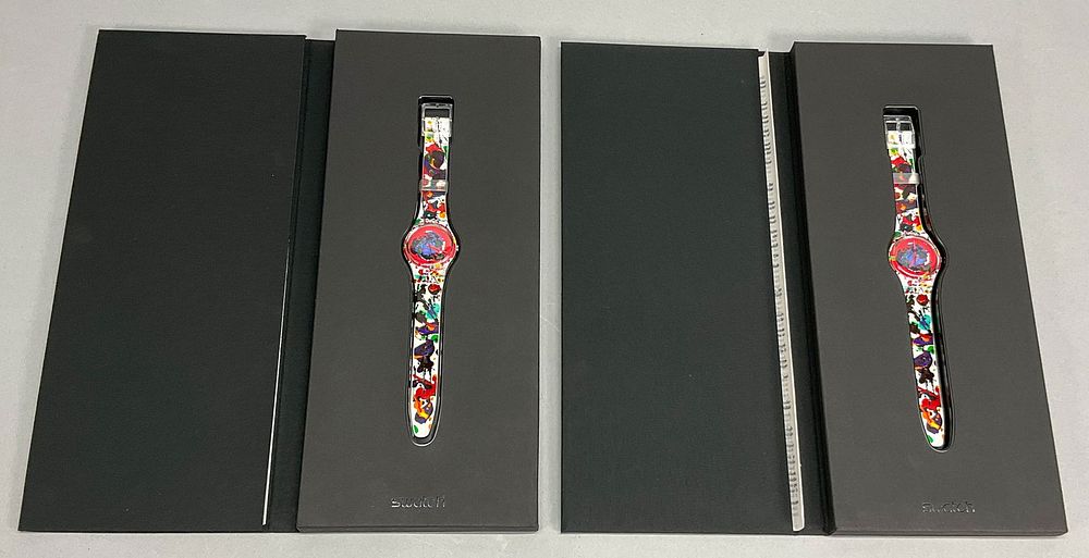 Lot 342: 2 Swatch Sam Francis Watches & Print