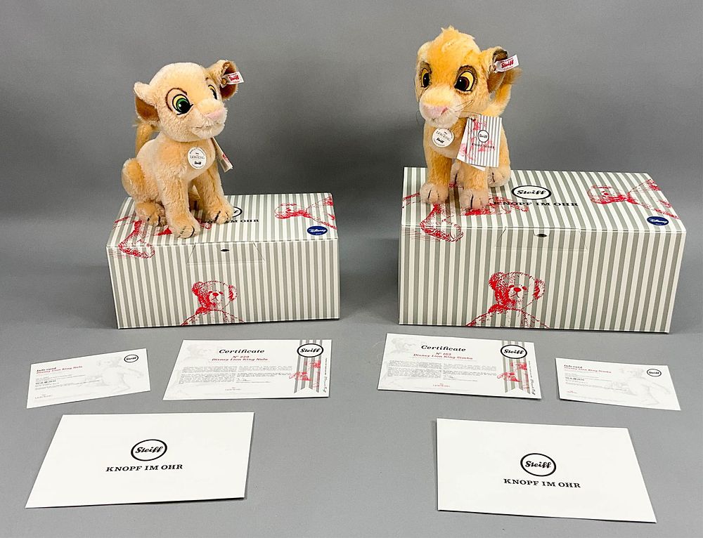 Lot 403: 2 Steiff Disney Lion King Simba & Nala