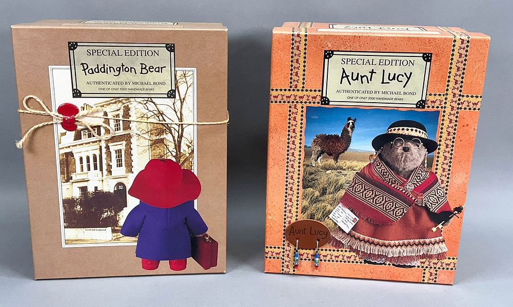 Lot 411: 2 Michael Bond Bears Paddington & Aunt Lucy