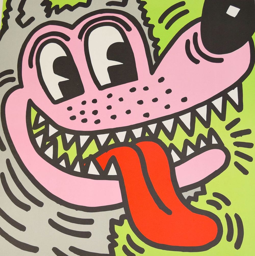 Lot 179: After Keith Haring Offset Lithograph Big Bad Wolf