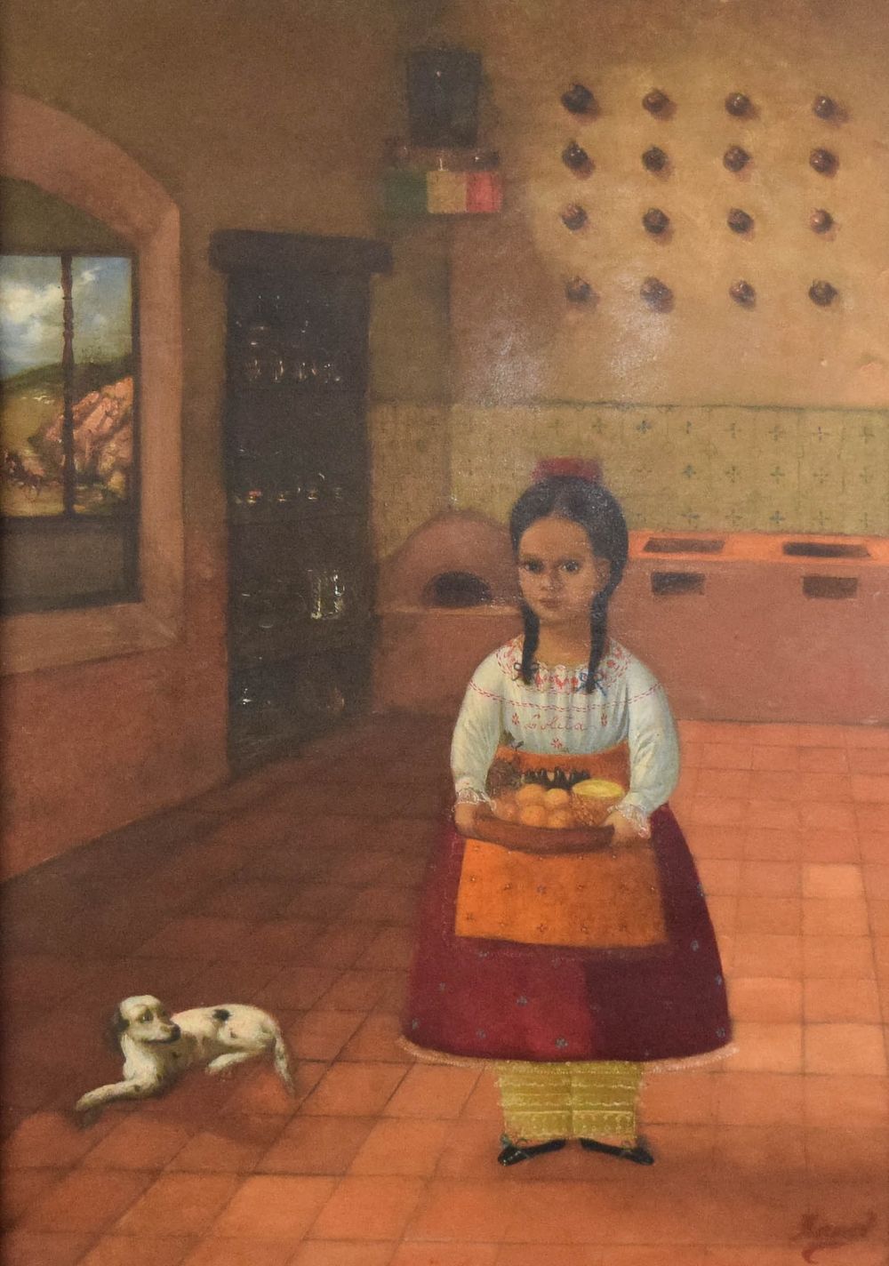 Lot 280: Horacio Renteria Rocha Oil on Canvas Lolita