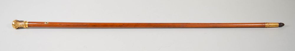 Lot 314: French 18k Gold Presentation Cane Havana 1870