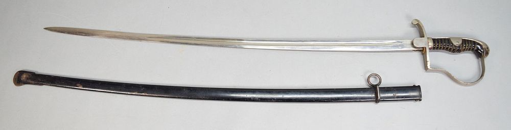 Lot 319: Prussian German Artillery Saber With Scabbard