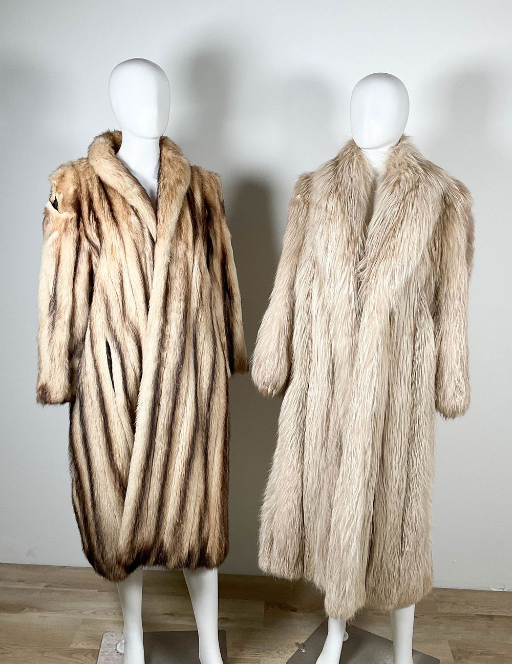 Lot 330: 2 Vintage Fur Coats Fox & Sable