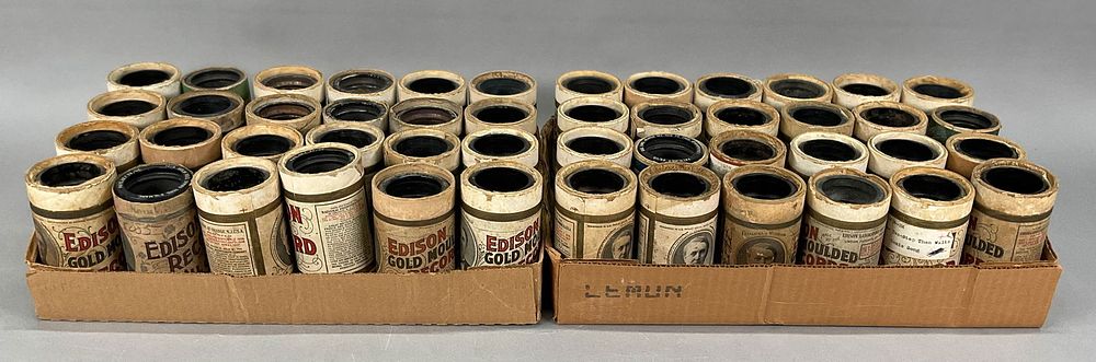 Lot 346: 48 Phonograph Cylinders Edison, Oxford, Columbia