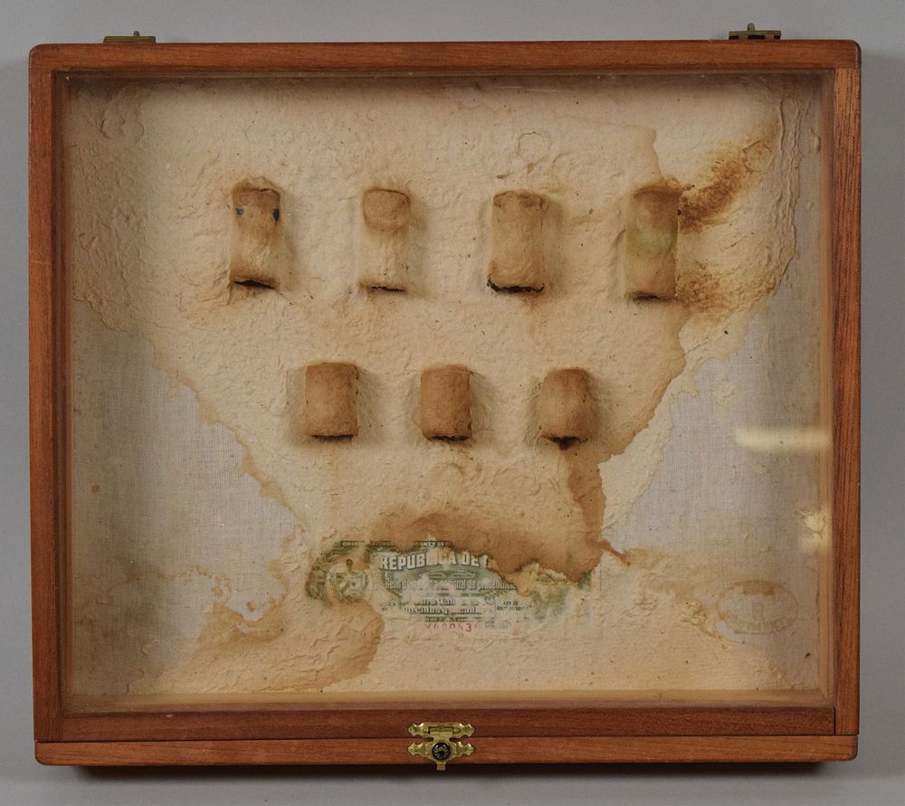 Lot 374: Rudy Rubio Rodriguez Mixed Media Cigar Art
