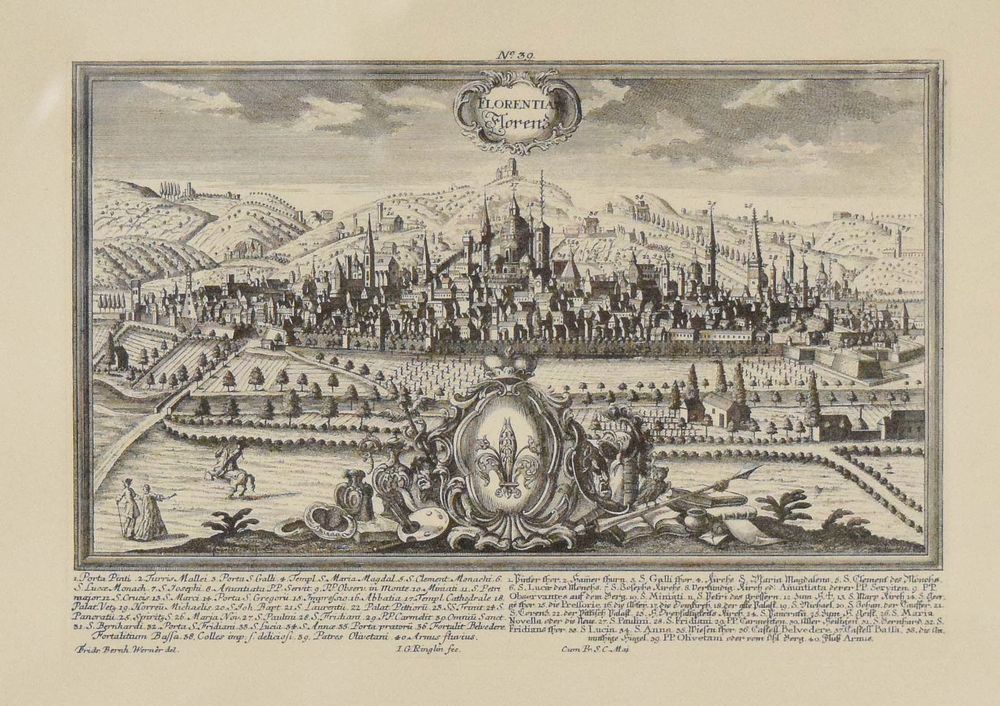 Lot 380: After Friedrich Bernhard Werner Etching Florence
