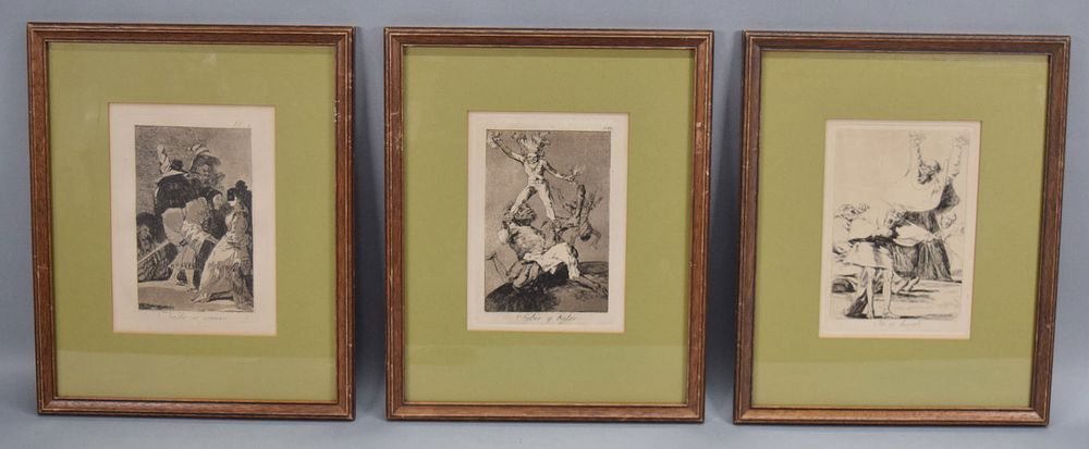 Lot 386: 3 Francisco Goya Etchings Los Caprichos