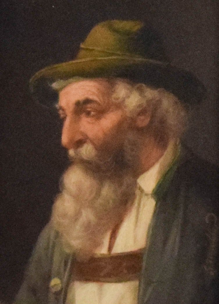 Lot 388: S. Muller Oil on Board Portrait of a Man