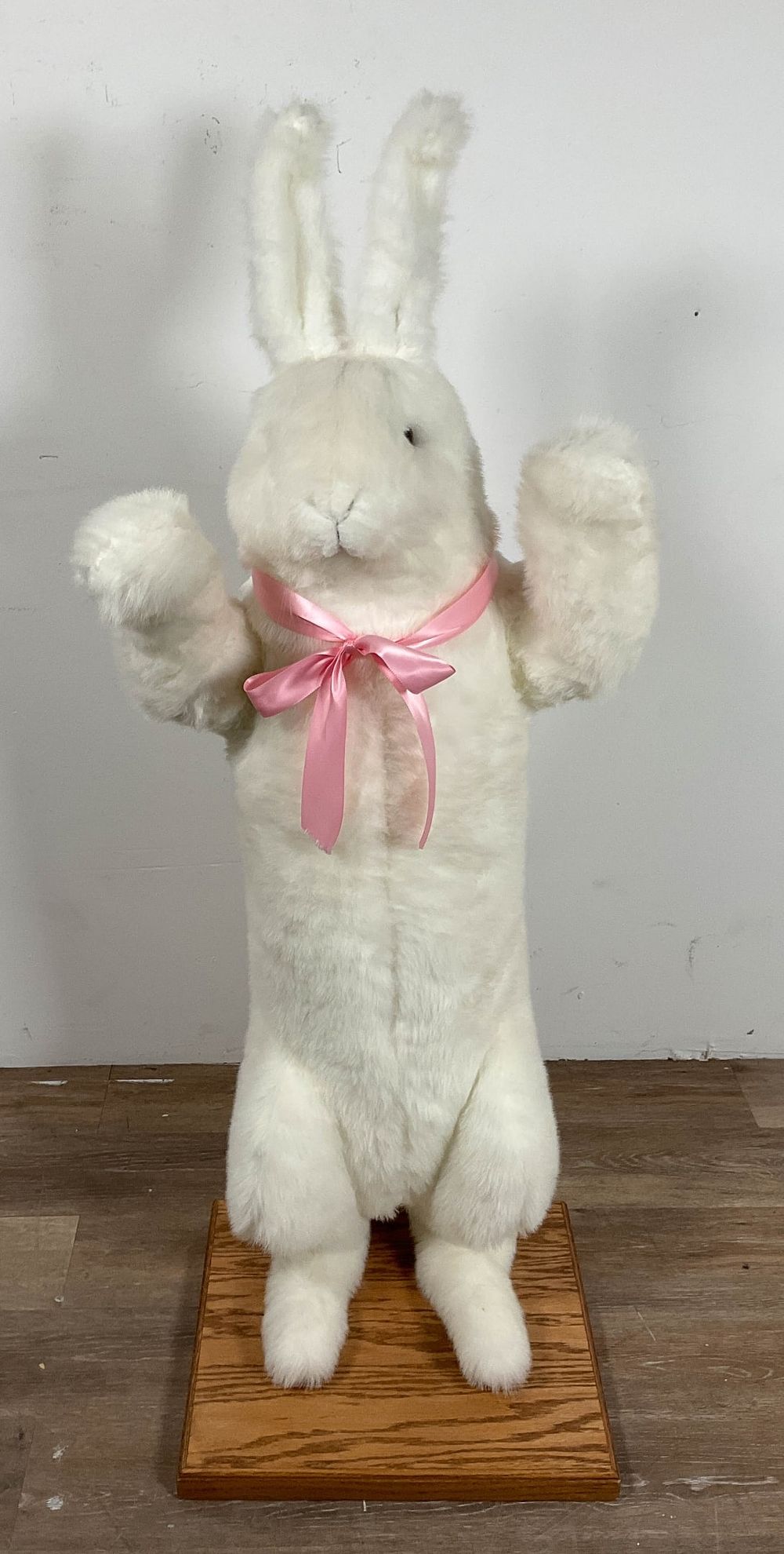 Lot 402: The Hen House Large Plush Rabbit on Stand 50"