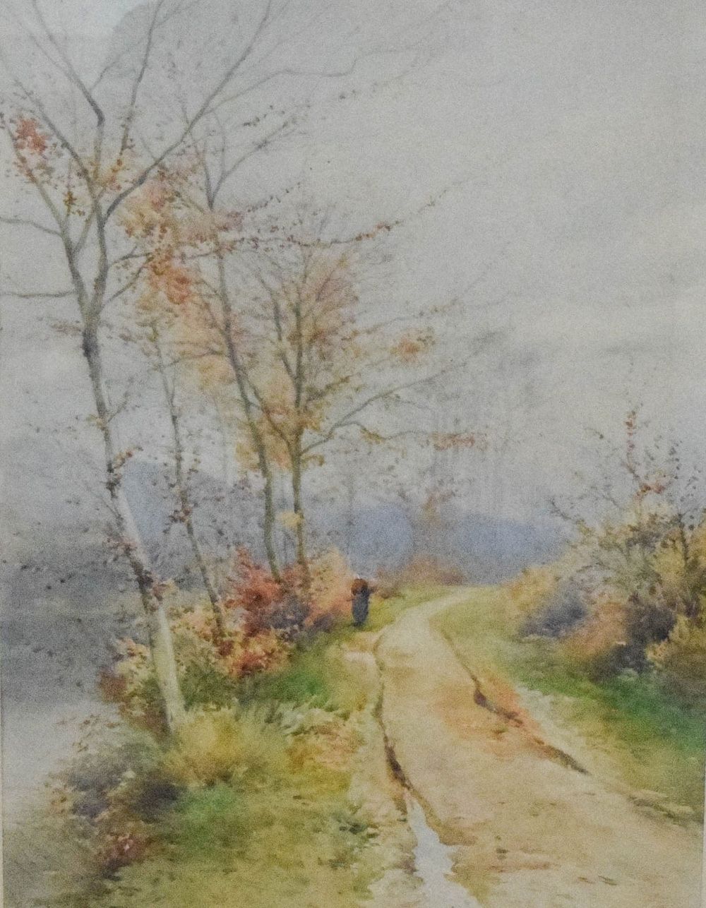 Lot 425: Ferdinand Coenraets Watercolor Landscape