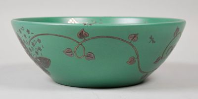 Lot 1 - Emilia Castillo Silver Overlay Pottery Bowl