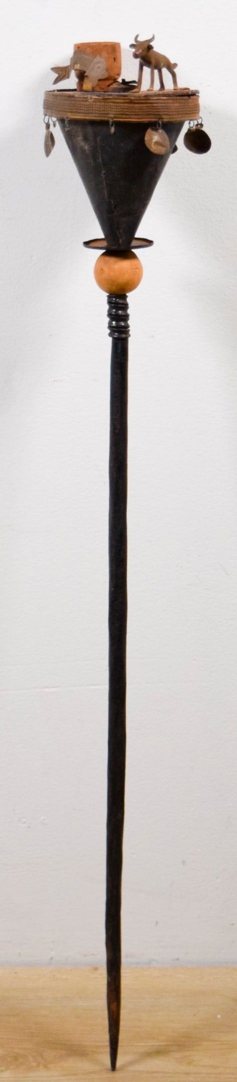 Lot 156: African Fon Metalwork Asen Altar Benin