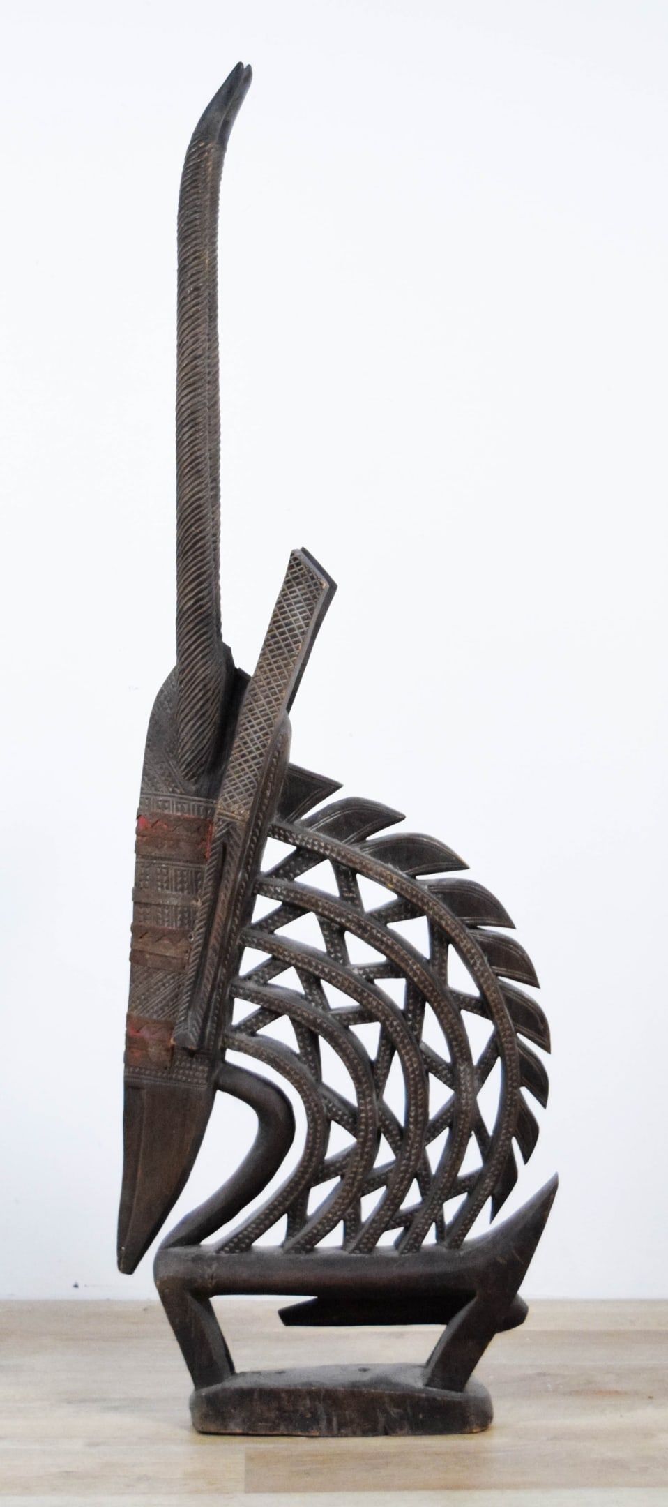 Lot 177: African Bamana Wood Carved Chiwara Headdress Mali