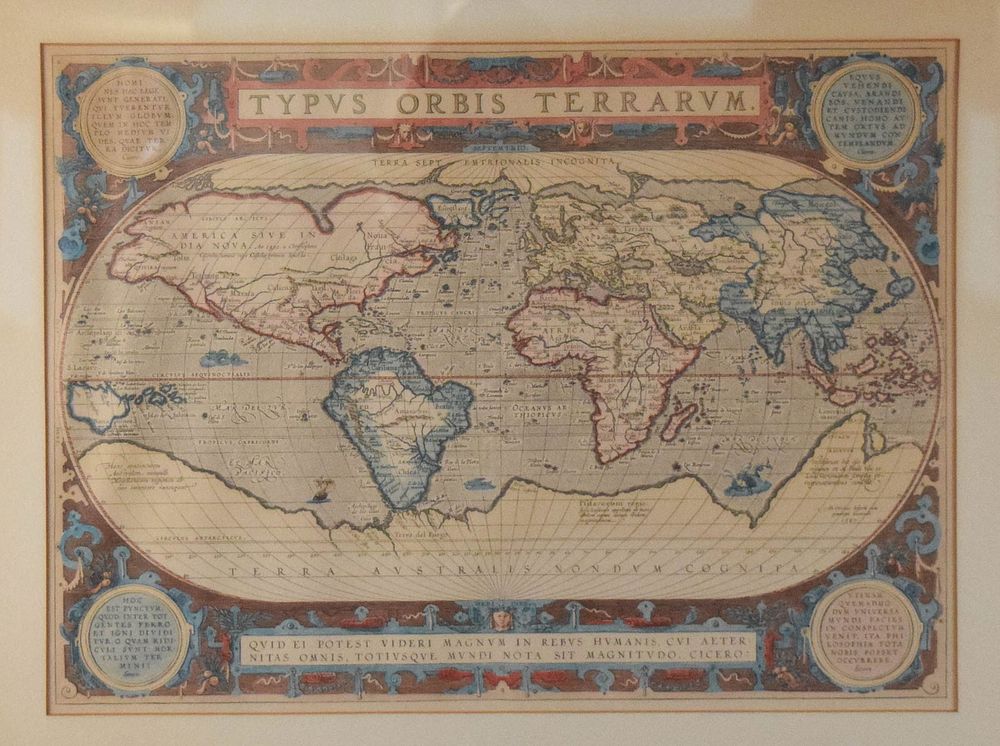 Lot 191: After Abraham Ortelius Map Typus Orbis Terrarum