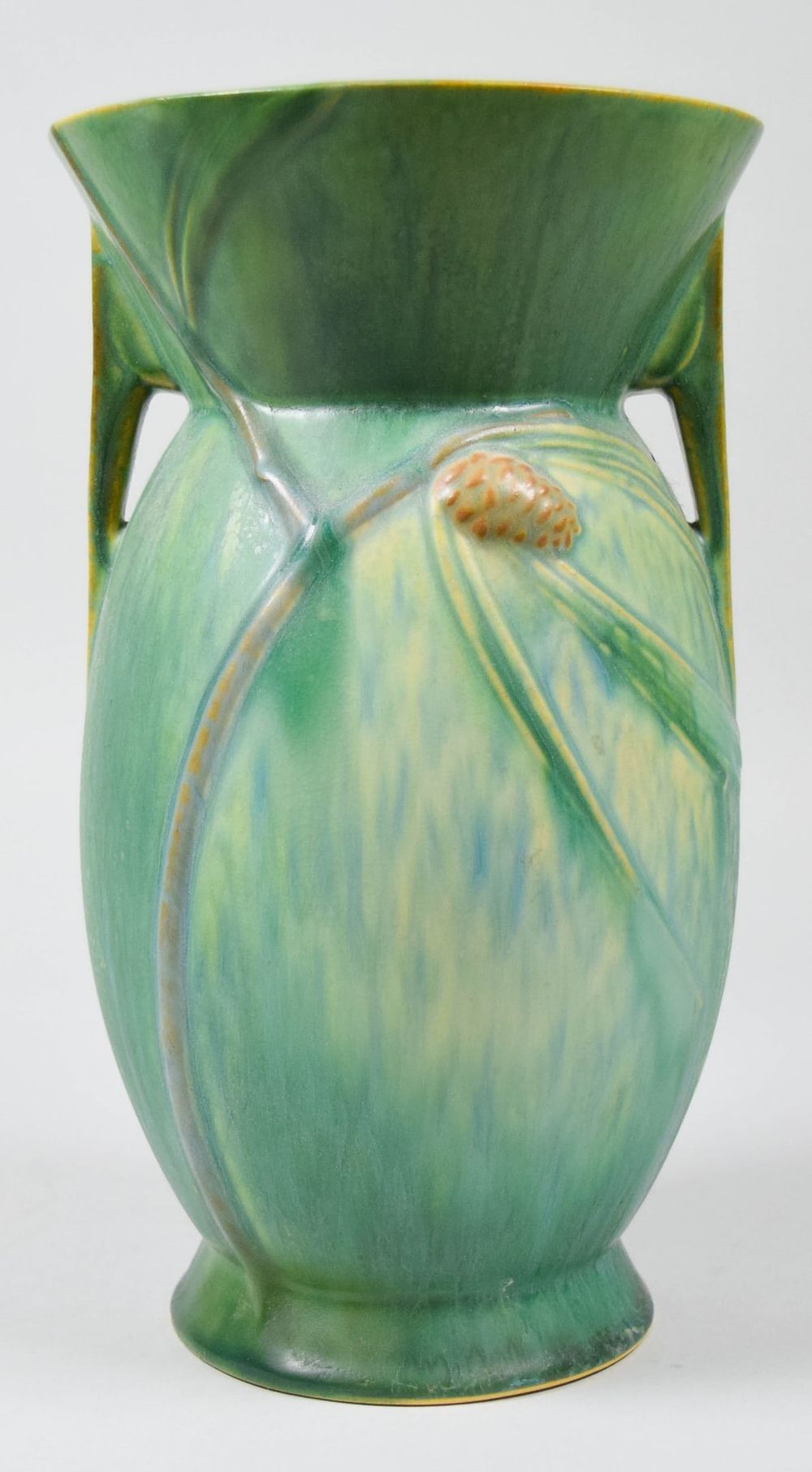 Lot 218: Roseville Pottery Futura Vase Pine Cone