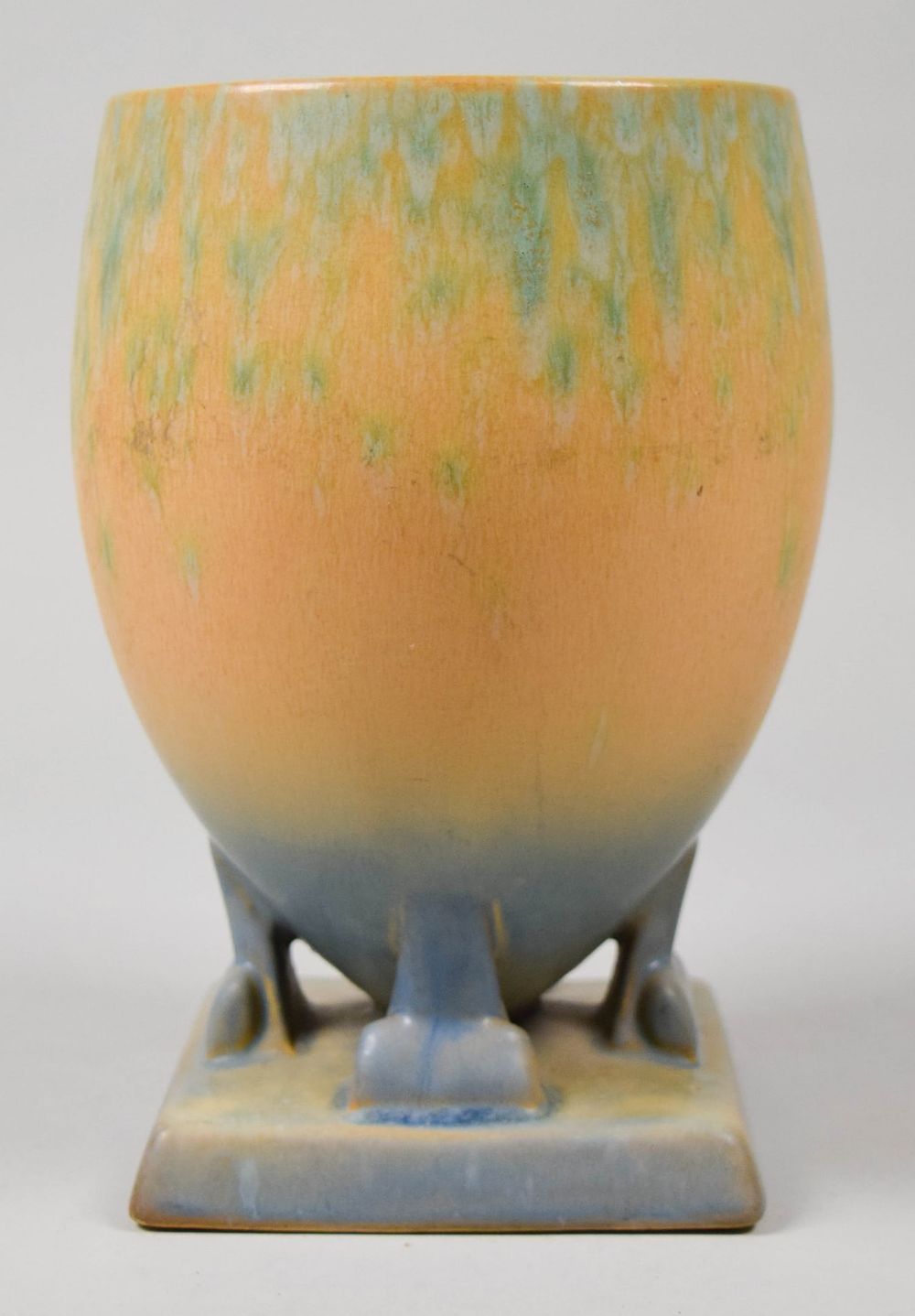Lot 226: Roseville Pottery Futura Vase Ostrich Egg