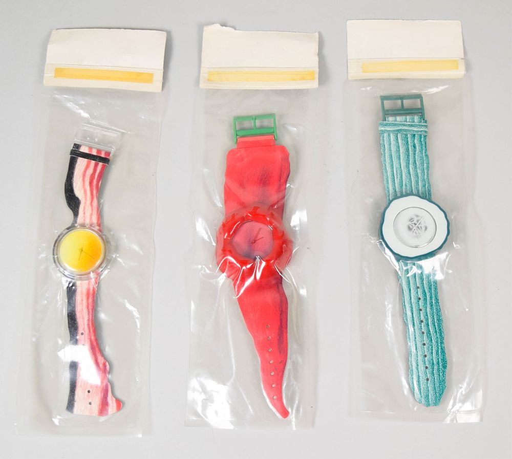 Lot 273: 3 Alfred Hofkunst Swatch POP Watches