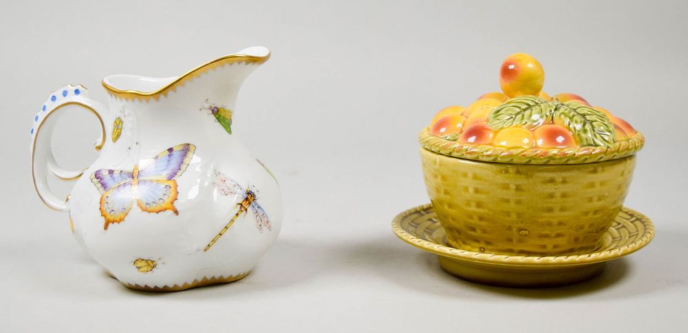 Lot 283: 2 Pieces Porcelain Sarreguemines & Anna Weatherley