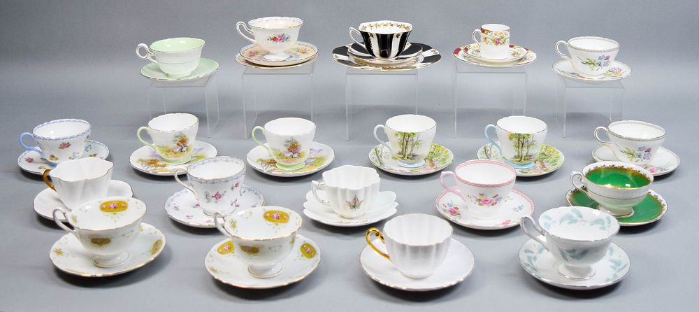 Lot 293: 43 Pieces Shelley & Foley Bone China