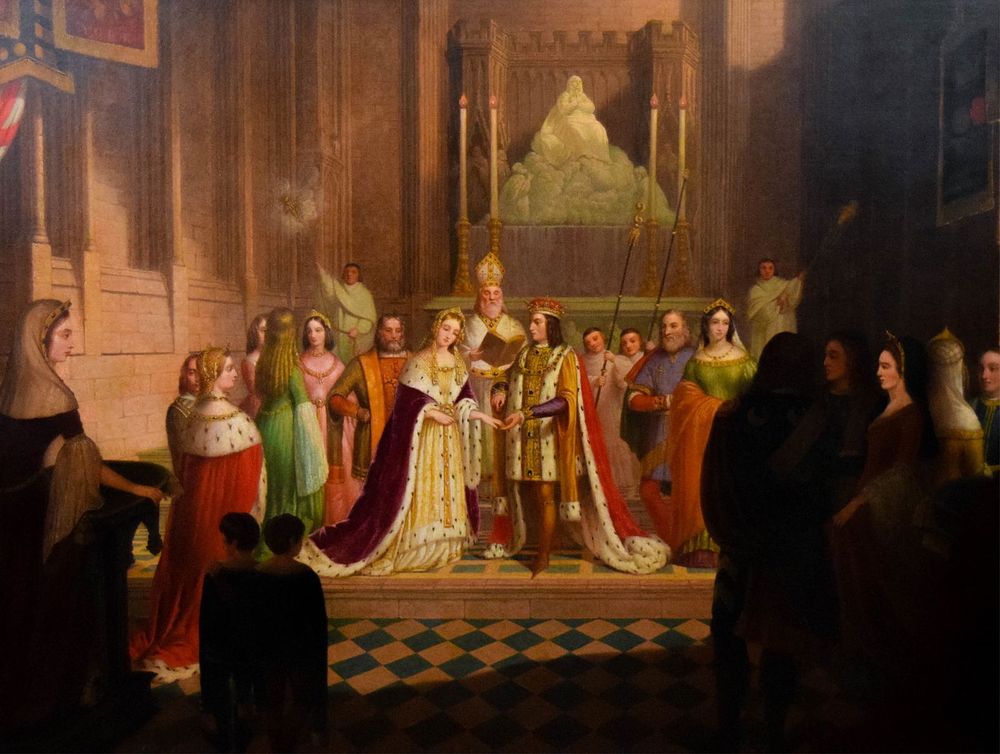 Lot 296: Attributed to William Windus Oil on Canvas Wedding