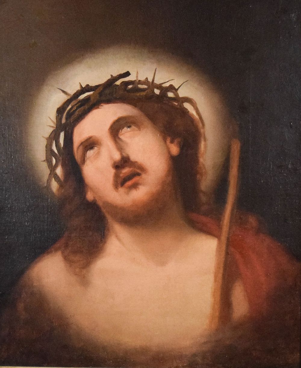 Lot 300: Jephenson After Guido Reni Oil on Canvas Jesus