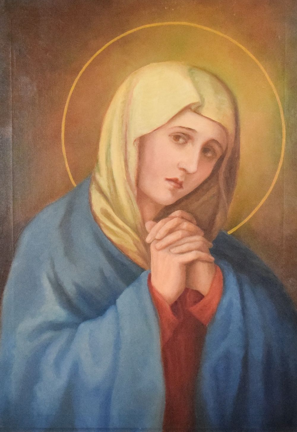 Lot 301: Oil on Canvas Virgin Mary