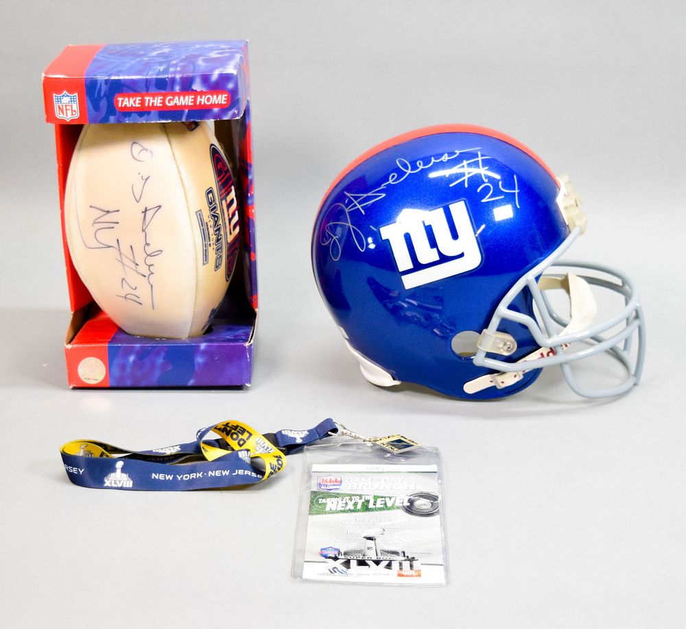 Lot 404: Ottis Anderson Autographed NY Giants Memorabilia