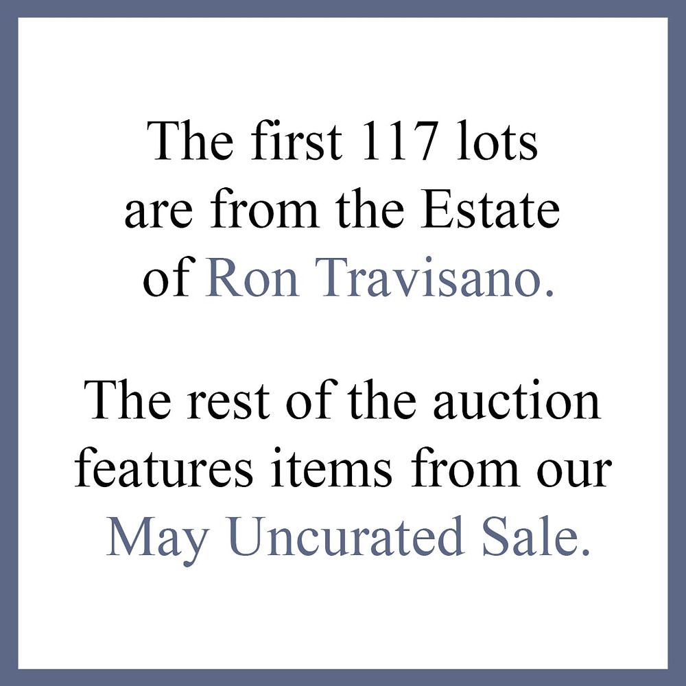 Lot 117A: First 117 Lots are from Estate of Ron Travisano