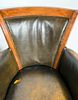 Four English Leather Library Chairs. Four English library or club chairs. Rubbing, nicks and Image - 11