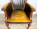Four English Leather Library Chairs. Four English library or club chairs. Rubbing, nicks and Image - 17