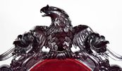 Empire Style Carved Sofa. Empire style sofa. Red upholstery, eagle carving. 62 1/2"L x ???"D x Image - 1