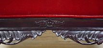 Empire Style Carved Sofa. Empire style sofa. Red upholstery, eagle carving. 62 1/2"L x ???"D x Image - 4