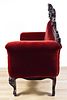 Empire Style Carved Sofa. Empire style sofa. Red upholstery, eagle carving. 62 1/2"L x ???"D x Image - 6
