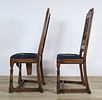 Pair of Renaissance Revival Chairs. Pair of carved Renaissance Revival side chairs. Needlepoint Image - 1