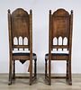 Pair of Renaissance Revival Chairs. Pair of carved Renaissance Revival side chairs. Needlepoint Image - 2