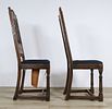 Pair of Renaissance Revival Chairs. Pair of carved Renaissance Revival side chairs. Needlepoint Image - 3