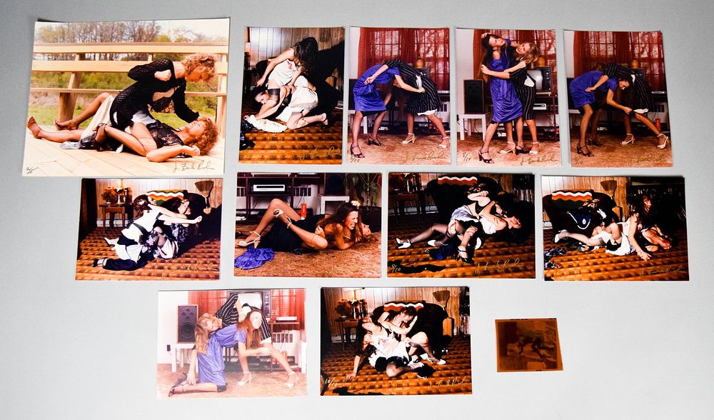 Lot 154: 11 J. Frank Rusha Catfight Photos