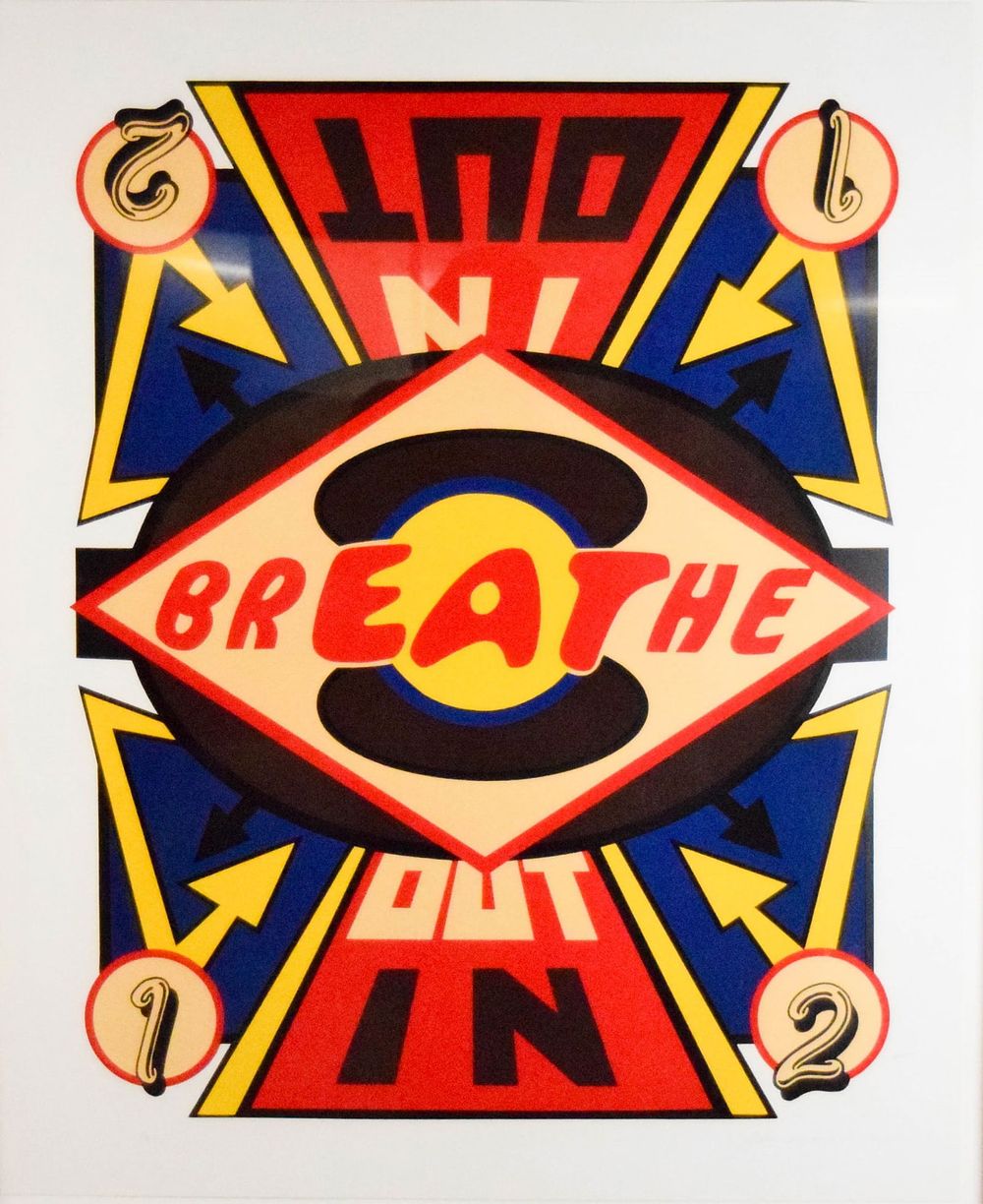 Lot 158: Karen Carson Screenprint Breathe