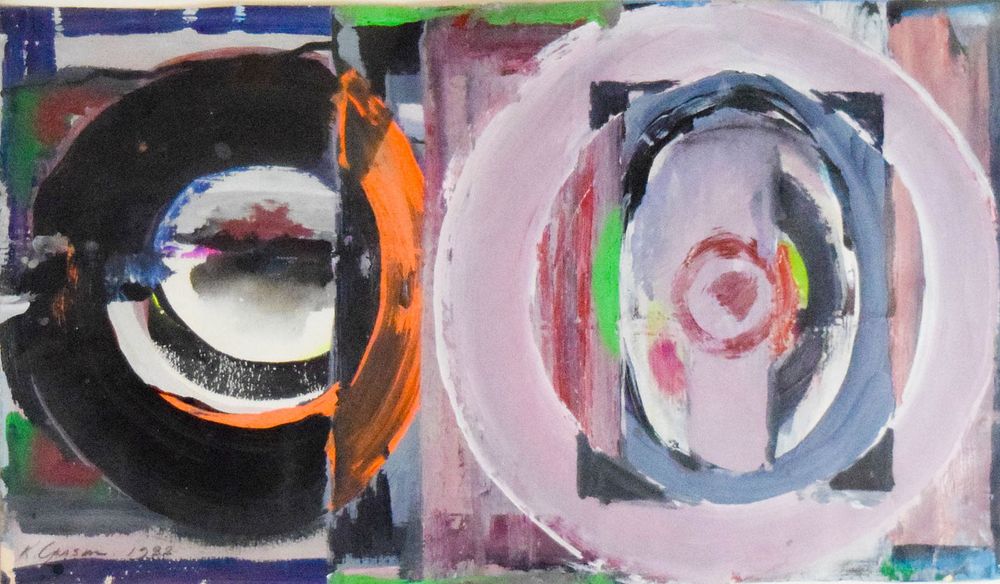 Lot 159: Karen Carson Acrylic on Paper Abstract