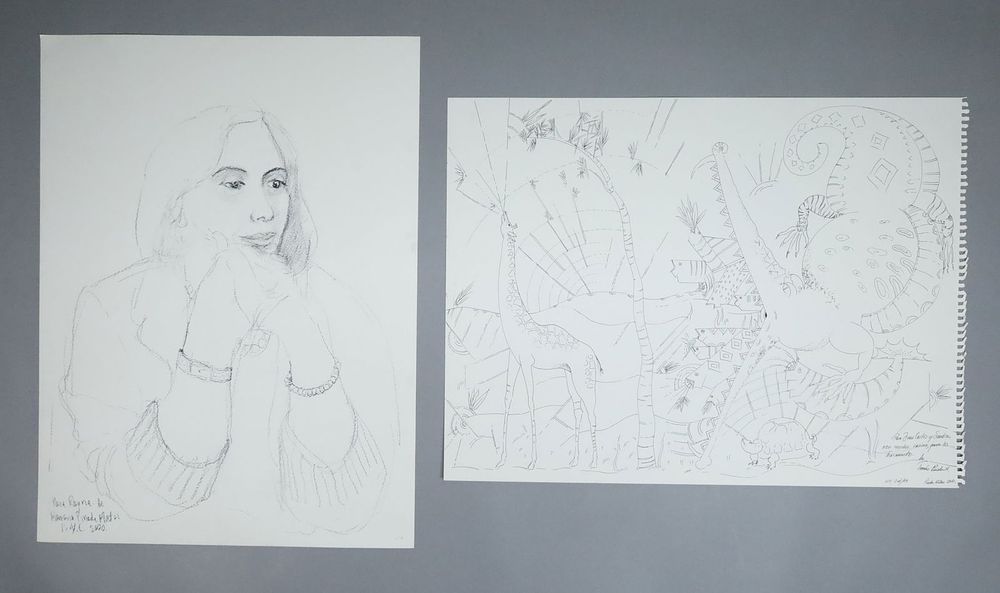 Lot 174: 2 Drawings Mariano & Tomas Pineda Matus