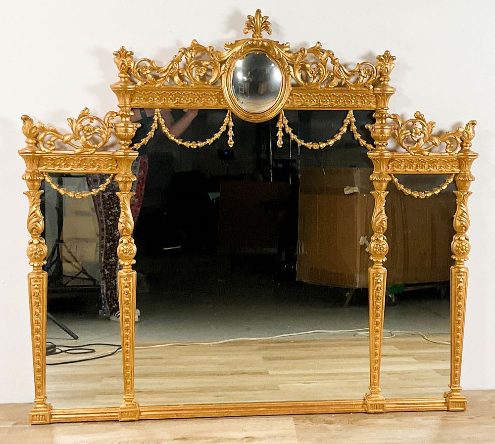 Lot 186: Neoclassical Gilt Wood Mirror