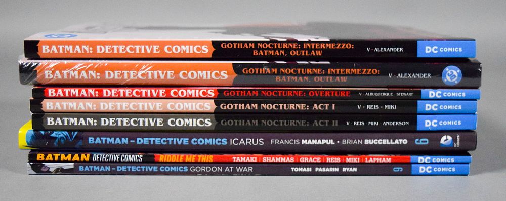 Lot 243: 8 DC Batman Detective Comics TPB & Hardcover