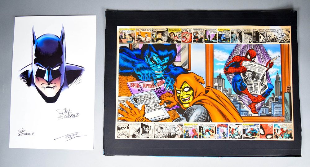 Lot 248: 2 Pieces Comics Art Signed John Romita, Giordano