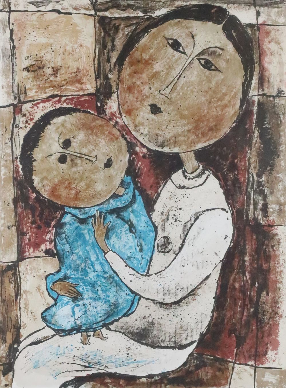 Lot 269: John Haymson Lithograph Mother & Child