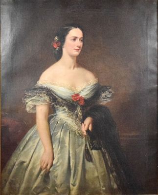 Attributed to Franz Winterhalter Oil on Canvas. Attributed to Franz Xaver Winterhalter (German