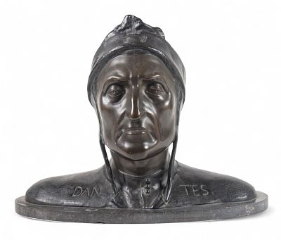 Westel Allgayer & Co. Austrian Bronze Bust Dante. Bronze bust, Dante. Unsigned, with Westel